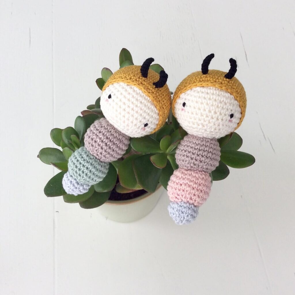 Amigurumi Rattle Caterpillar Free Pattern 3