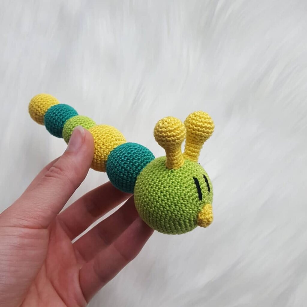 Amigurumi Rattle Caterpillar Free Pattern 4