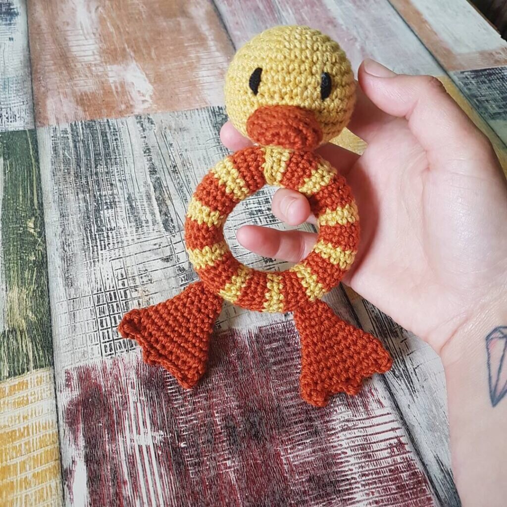 Amigurumi Rattle Duck Free Pattern 4