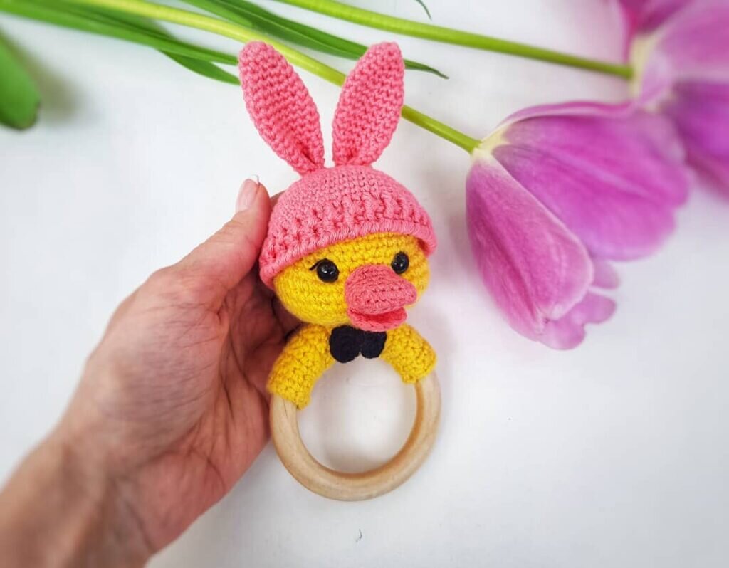 Amigurumi Rattle Duck Free Pattern 7