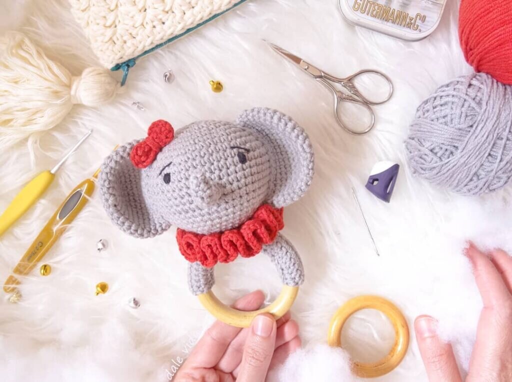 Amigurumi Rattle Elephant Free Pattern 3