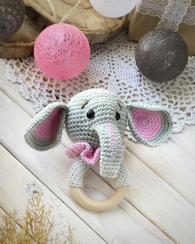 Amigurumi Rattle Elephant Free Pattern 8