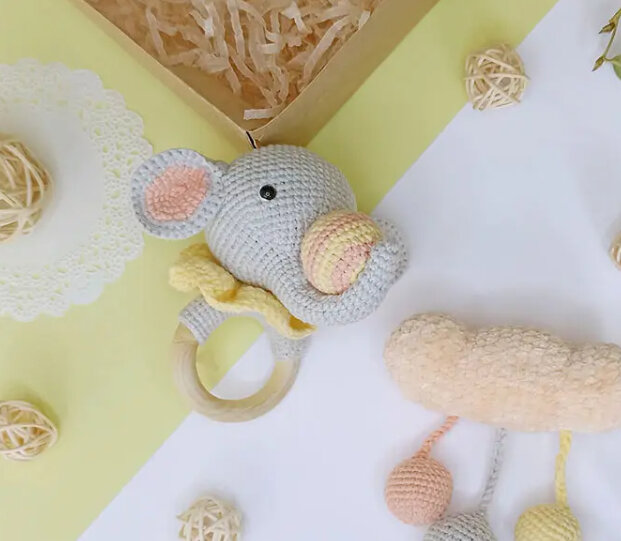 Amigurumi Rattle Elephant Free Pattern