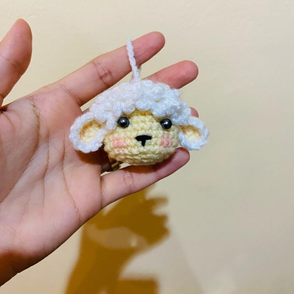 Amigurumi Sheep Keychain Free Pattern 5