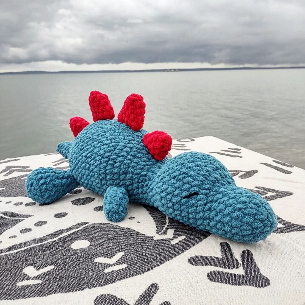 Amigurumi Slepping Dinosaur Free Pattern 2