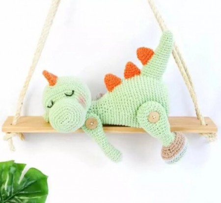 Amigurumi Slepping Dinosaur Free Pattern