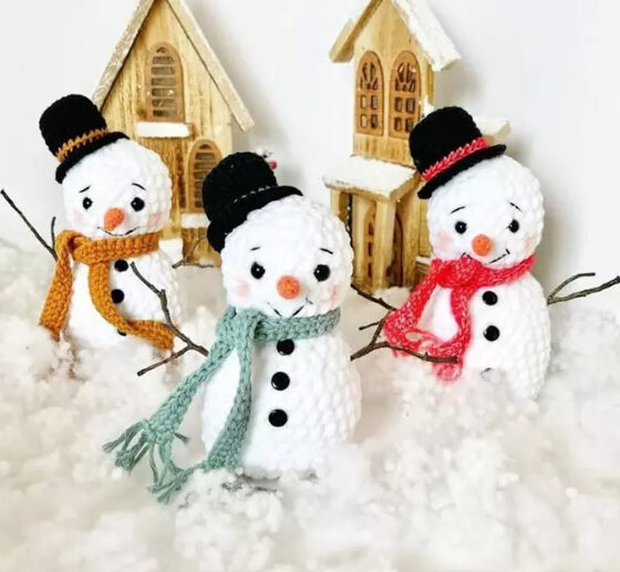 Amigurumi Snowman Free Pattern