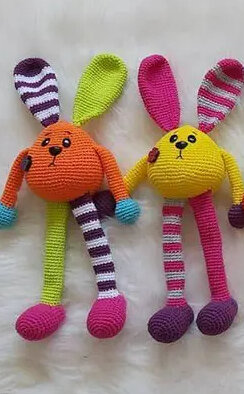 Amigurumi Striped Bunny Free Pattern 2