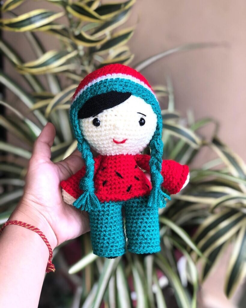 Amigurumi Watermelon Doll Free Pattern 4