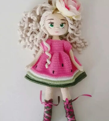 Amigurumi Watermelon Doll Free Pattern