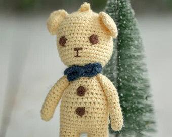 Bear With Bow Tie Amigurumi Free Pattern 1