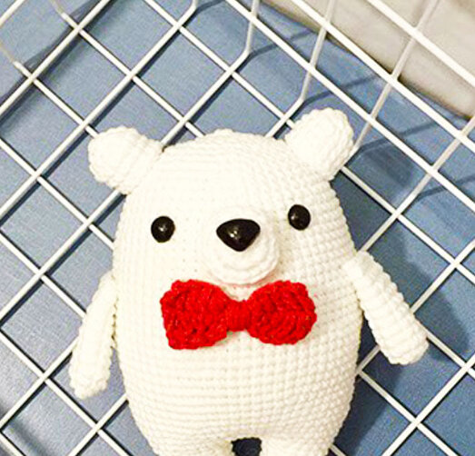 Bear With Bow Tie Amigurumi Free Pattern