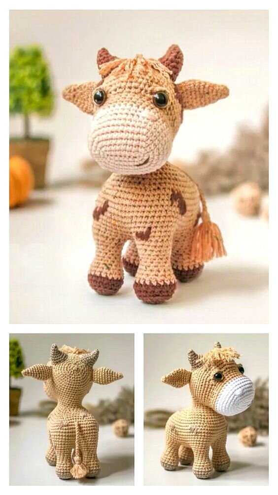 Bull Amigurumi Free Pattern 6