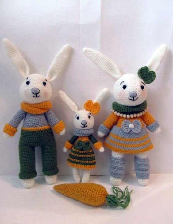 Bunny Family Amigurumi Free Crochet Pattern 1