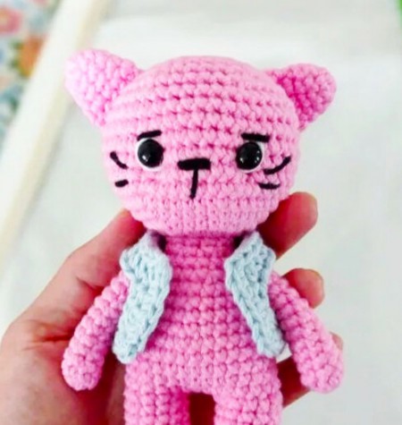 Cat Pink Amigurumi Free Pattern