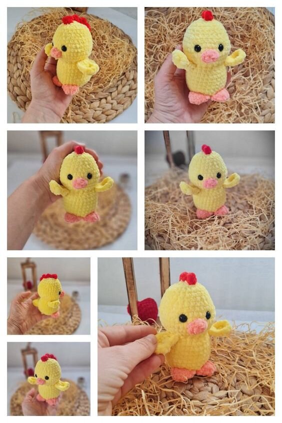 Chick Keychain Amigurumi Free Pattern 4