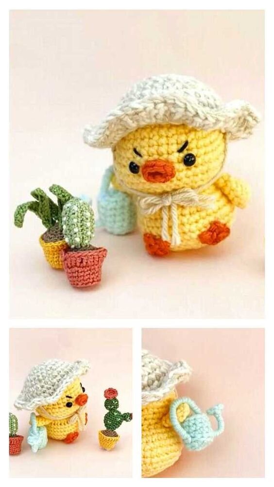 Chick Keychain Amigurumi Free Pattern 5