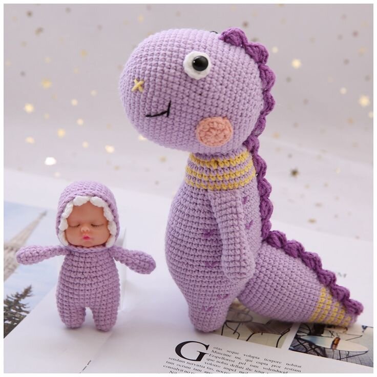 Color Dinosaur Amigurumi Free Pattern 3