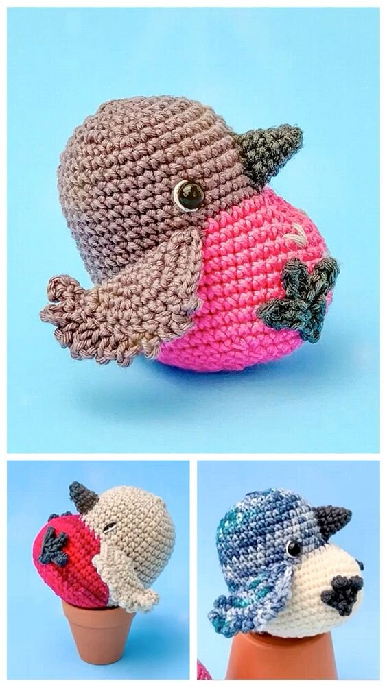 Crochet Amigurumi Easy Bird Free Pattern 1