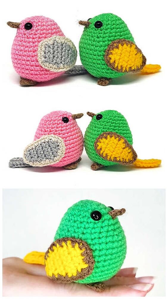 Crochet Amigurumi Easy Bird Free Pattern 3