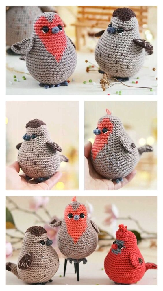 Crochet Amigurumi Easy Bird Free Pattern 5