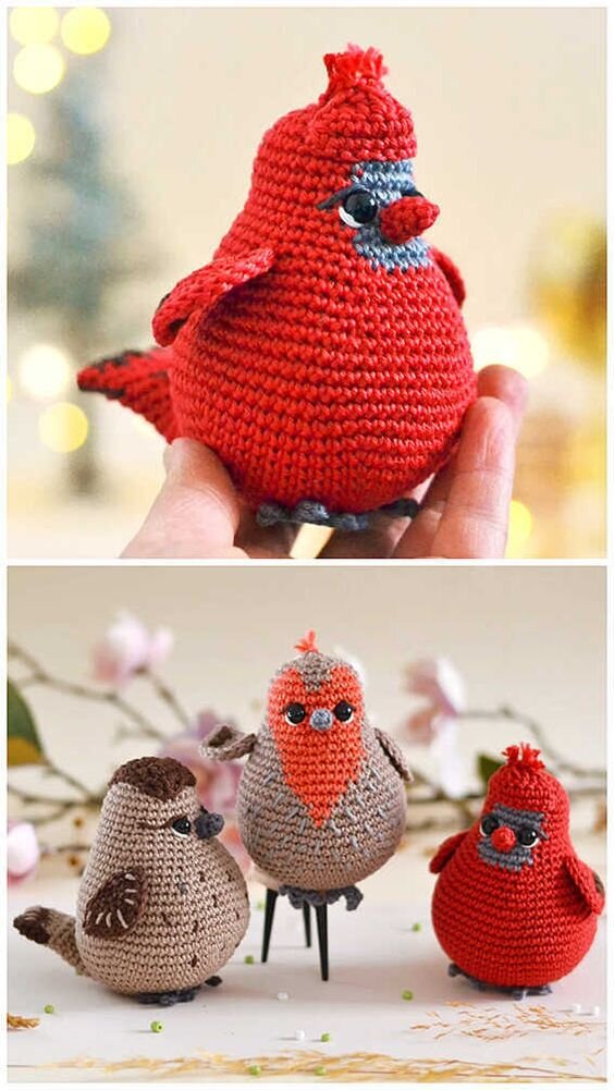 Crochet Amigurumi Easy Bird Free Pattern 6