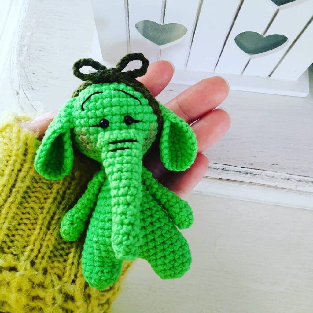 Crochet Elephant Keychain Free Pattern 2