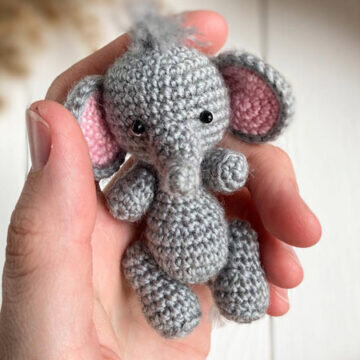 Crochet Elephant Keychain Free Pattern