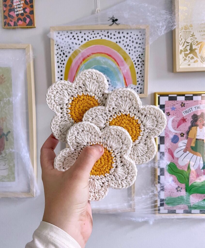 Crochet Knitting Coaster Pattern 2