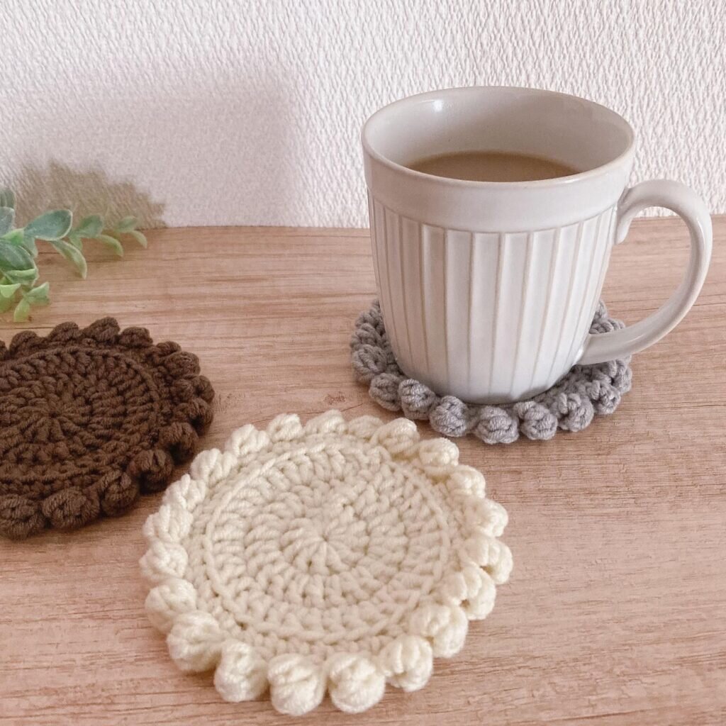 Crochet Knitting Coaster Pattern 9