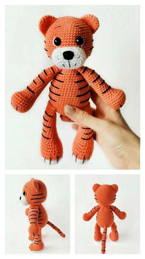 Crochet Tiger With Heart Free Pattern Amigurumi 3