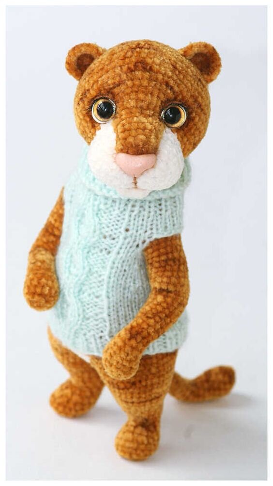 Crochet Tiger With Heart Free Pattern Amigurumi 4