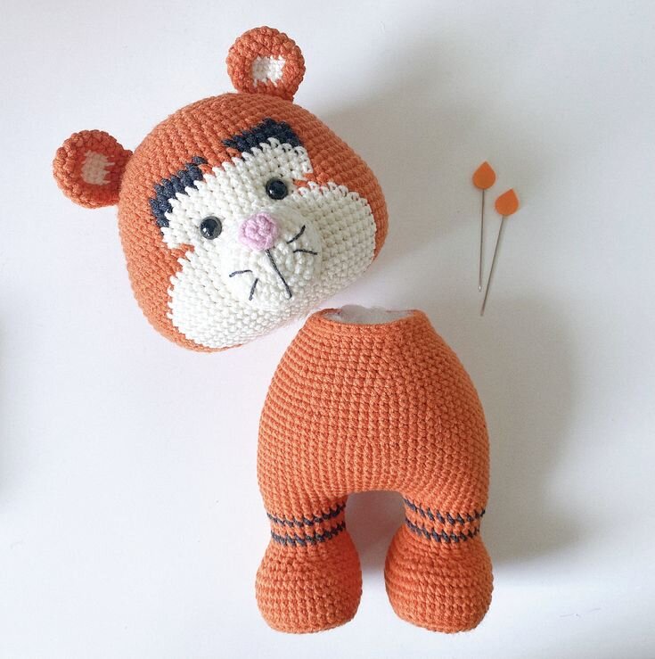 Crochet Tiger With Heart Free Pattern Amigurumi 6