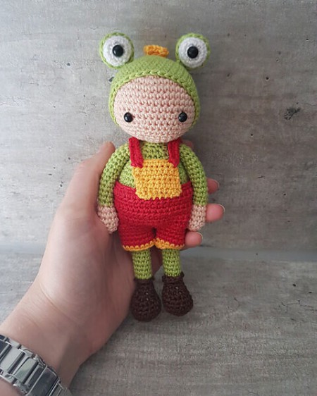 Doll in a Frog Costume Amigurumi