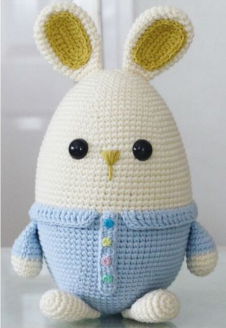 Egg Shaped Amigurumi Rabbit Free Pattern 1