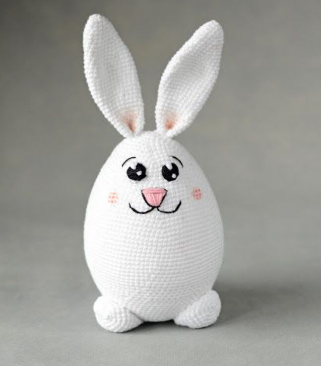 Egg Shaped Amigurumi Rabbit Free Pattern 7