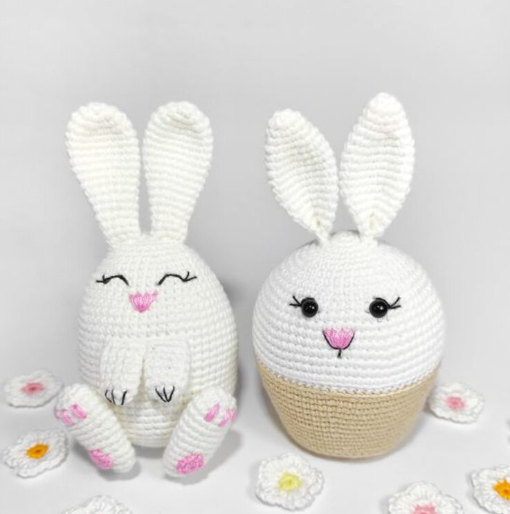 Egg Shaped Amigurumi Rabbit Free Pattern 9