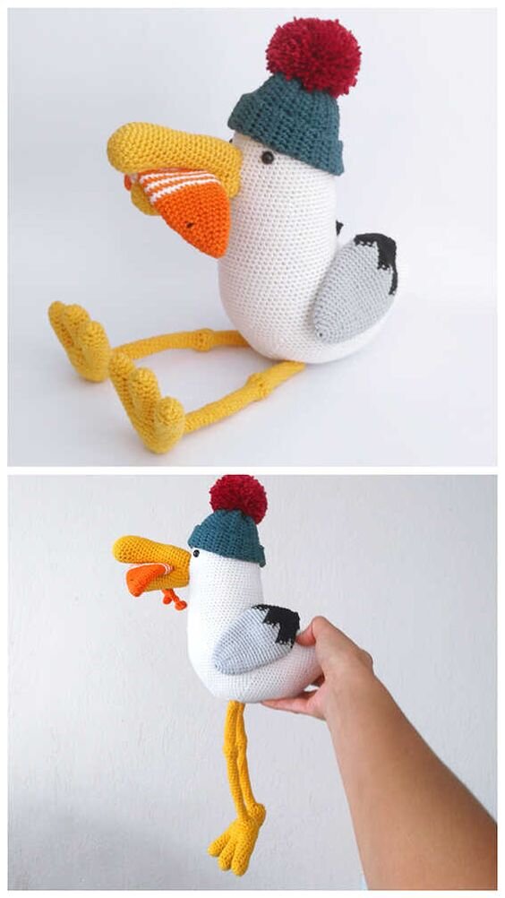 Free Amigurumi Seagull Pattern 1