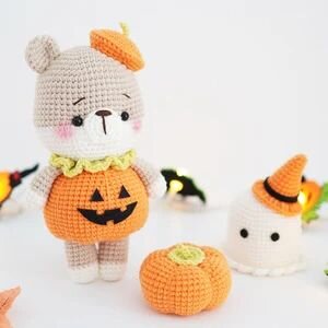 Free Pattern Pumpkin Bear Amigurumi 3