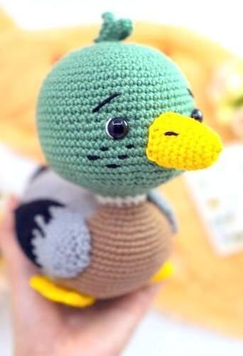 Green Duck Knitting Toy Free Pattern 2