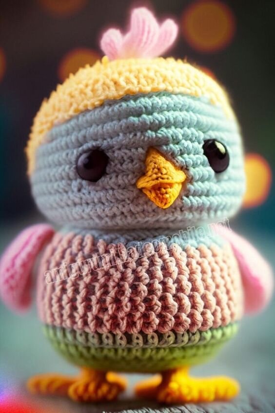 Green Duck Knitting Toy Free Pattern 3