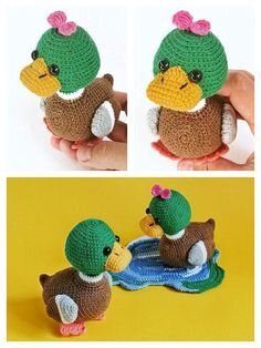 Green Duck Knitting Toy Free Pattern 6