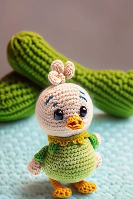 Green Duck Knitting Toy Free Pattern 7