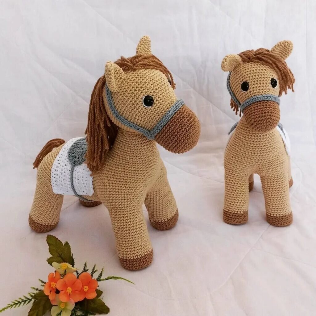 Horse, Donkey, Zebra Amigurumi Free Pattern 1