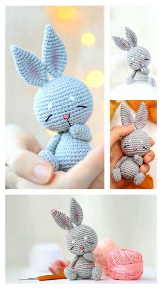 Keychain Bunny Amigurumi Free Pattern 2