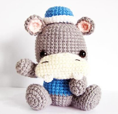 Knitting Amigurumi Keychain Hippo Free Pattern 5