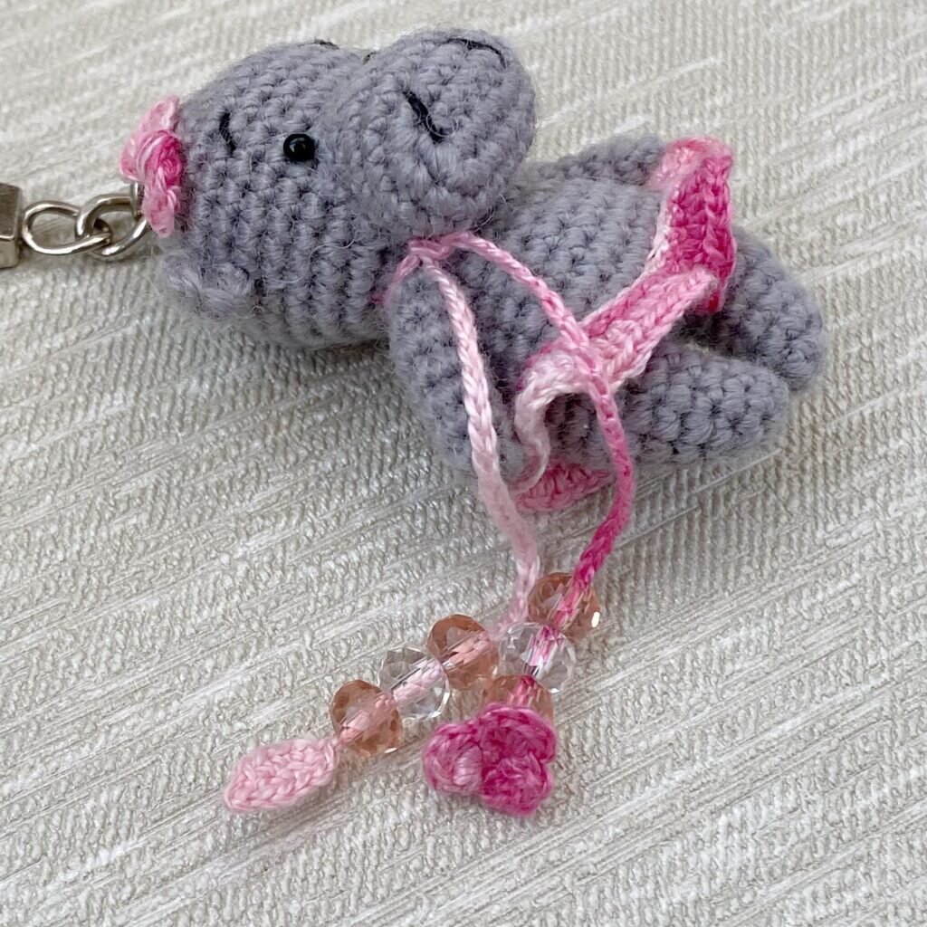 Knitting Amigurumi Keychain Hippo Free Pattern 9