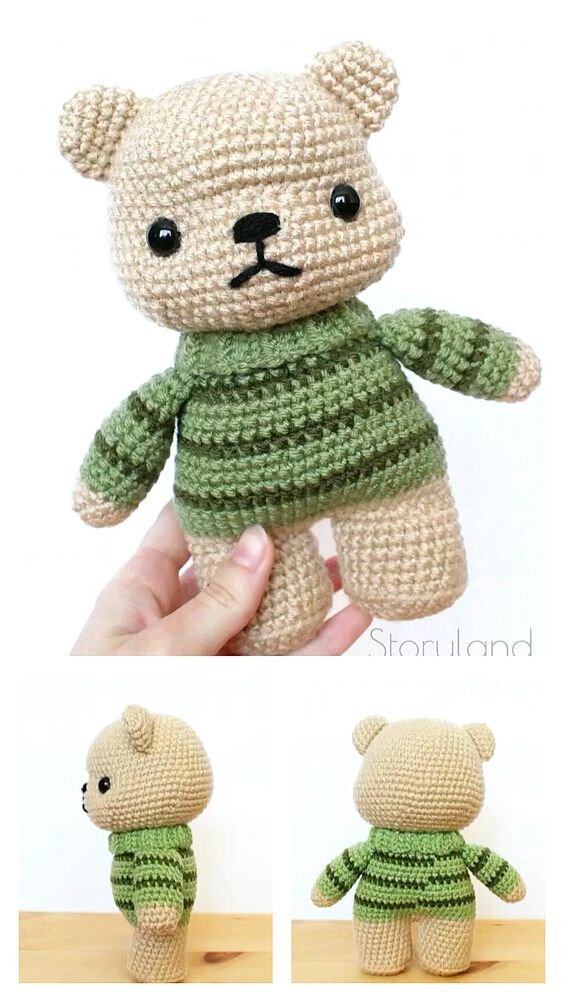 Knitting Bear Amigurumi Free Pattern 7