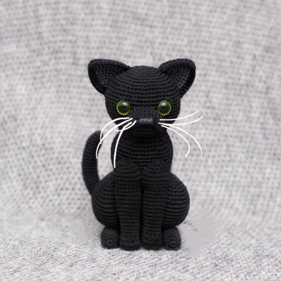 Knitting Black Cat Amigurumi Free Pattern 5