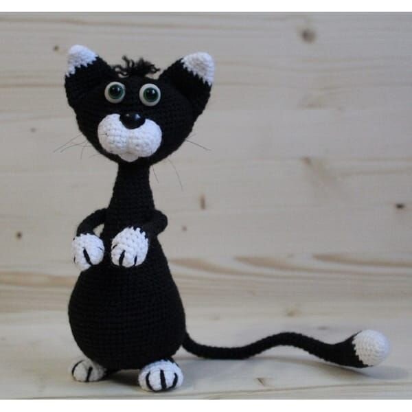 Knitting Black Cat Amigurumi Free Pattern 7